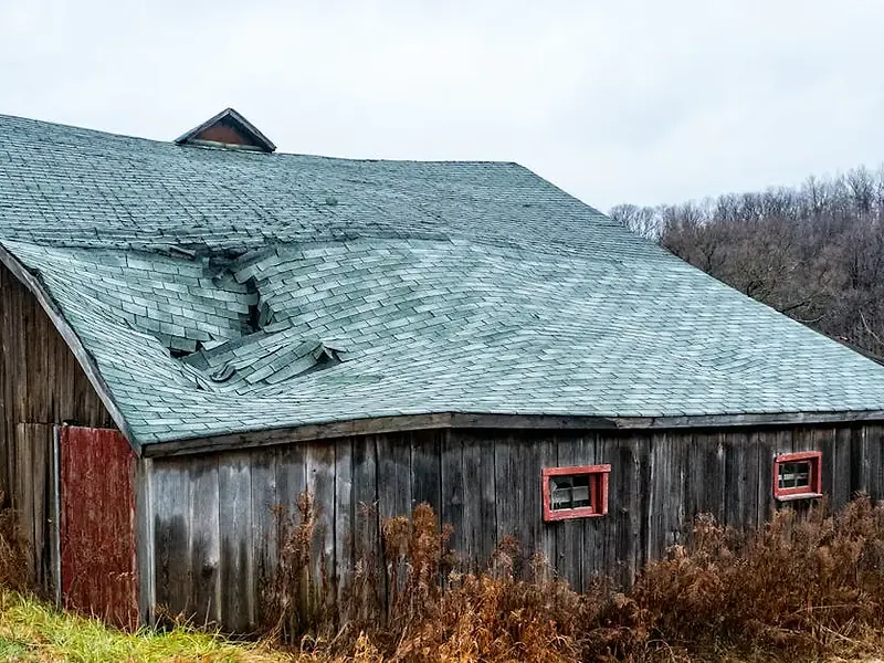 Before Roofing Damage Repair Needed Icclor in Sheridan, WY - Best Roofers Near Me | Sheridan